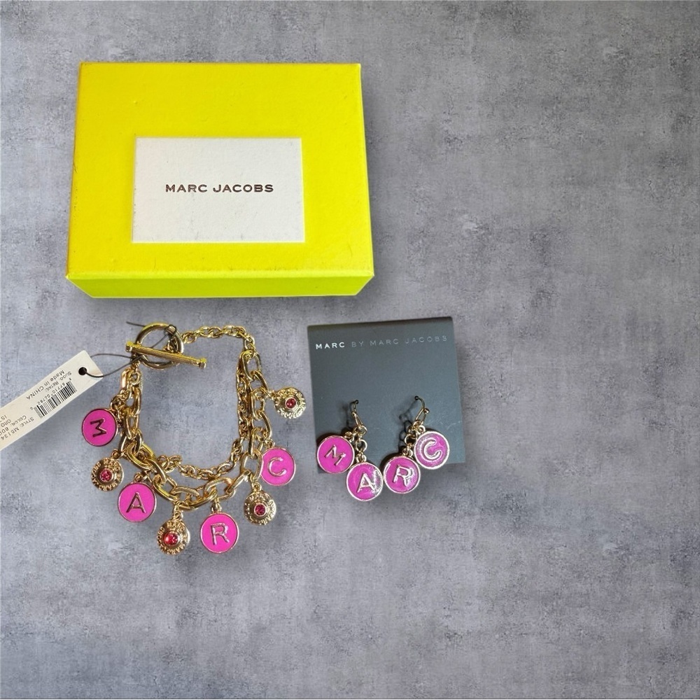 Marc Jacobs Gold Bracelet with Pink Charms - Picture 3 of 3